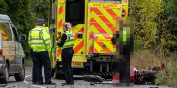 Injured motorcyclist reported to court after ploughing head-on into campervan