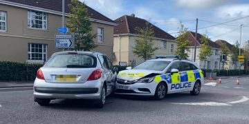 Wiltshire route blocked after police vehicle involved in crash with car
