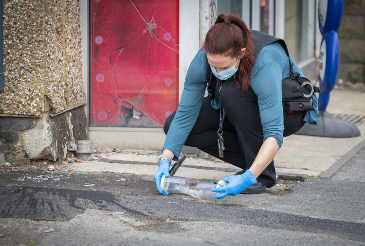 Detectives recover evidence after teenager wounded in glass bottle attack