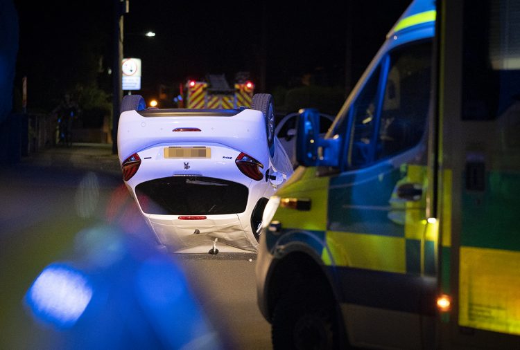 Woman arrested on suspicion of drink driving after flipping car in Calne