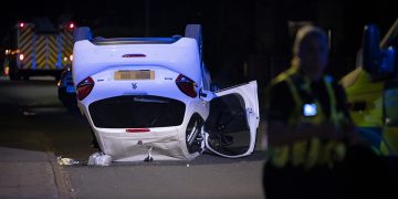 Car overturns in dramatic crash in Calne as emergency services rush to scene