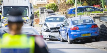 Swindon route closed after two-vehicle crash causes major gas leak