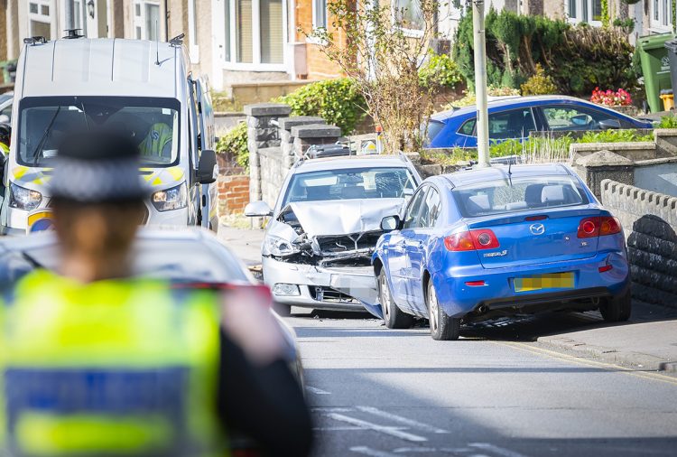 Swindon route closed after two-vehicle crash causes major gas leak