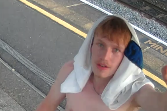 Police hunt man who allegedly walked on railway tracks and damaged CCTV cameras
