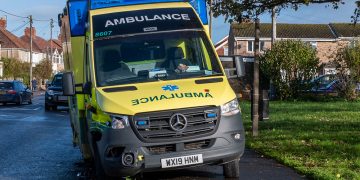 Emergency ambulance damaged in crash with Range Rover in Trowbridge
