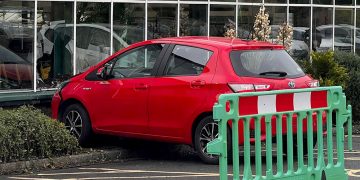 Drama at Swindon garden centre after driver ploughs car into building