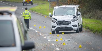 Pictures show Woodhenge crash scene where man, 30s, dies as driver arrested
