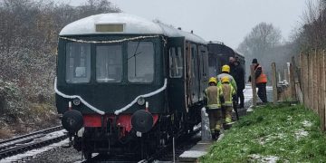 Firefighters called to deal with fire involving train near park in Swindon