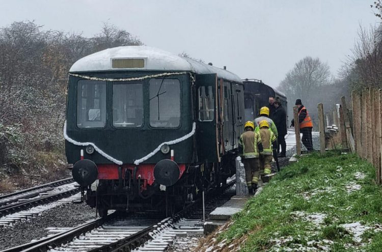 Firefighters called to deal with fire involving train near park in Swindon