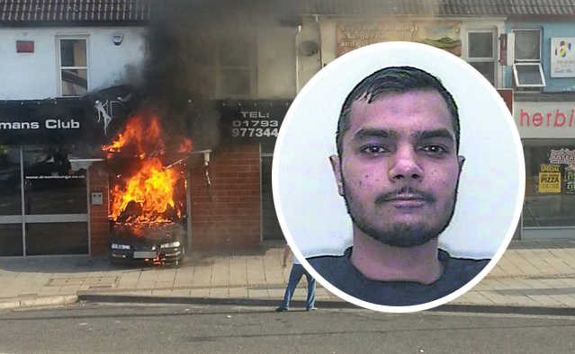 Man, 36, jailed for torching Swindon strip club ten years ago strikes again