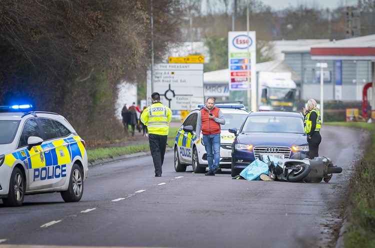 Woman rushed to hospital after crashing moped on busy Chippenham route