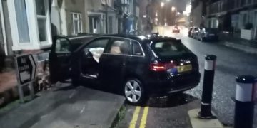 Suspected drink driver arrested after car demolishing garden wall in Swindon