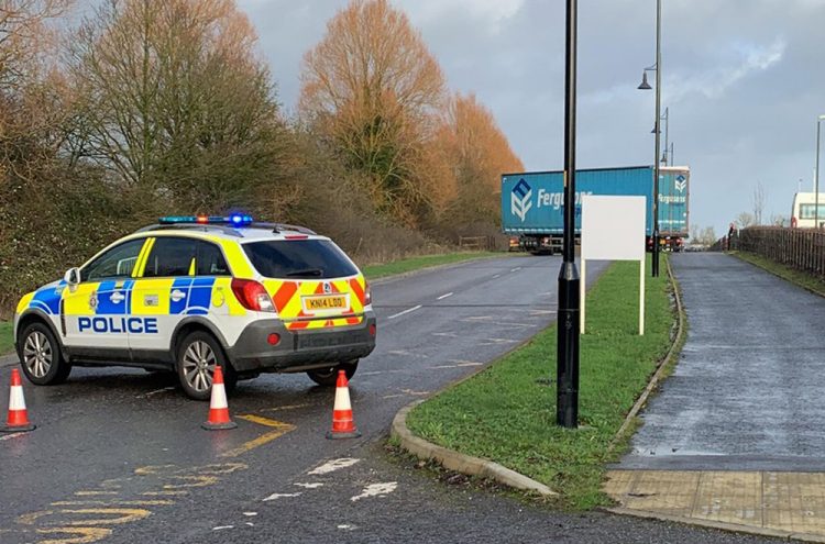 Road near Swindon school closed by police due to jack-knifed lorry