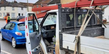 Driver reported to court after insecure steel beam injures motorist