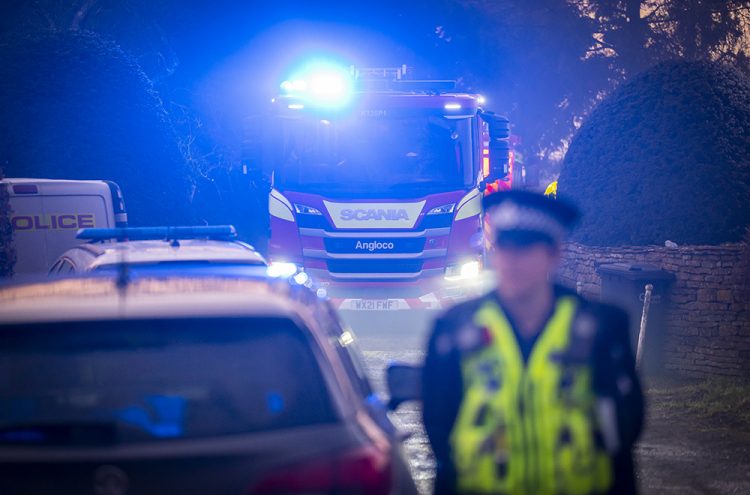 Large emergency services presence at severe house fire in Wiltshire