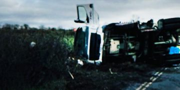 Country lane blocked after lorry overturns ahead of ‘difficult recovery’