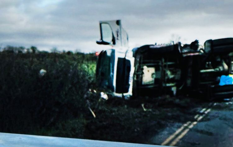 Country lane blocked after lorry overturns ahead of ‘difficult recovery’