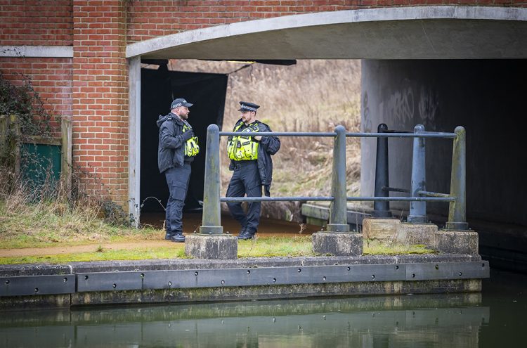 Canal path cordoned off after elderly woman's body found in water