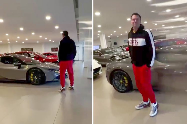Multimillionaire wearing red tracksuit ‘ignored’ at Ferrari showroom in Swindon