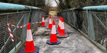 ‘Stolen’ motorbike ridden onto Chippenham footbridge and set on fire