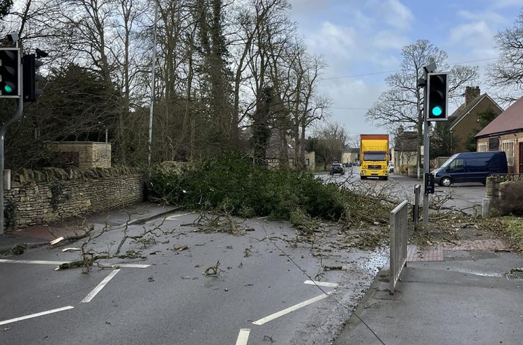 A361 in Lechlade blocked in both directions after tree falls into road