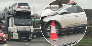 Casualty in hospital after head-on Melksham crash involving car transporter