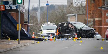 Swindon route closed for collision investigation after car ploughs into shopfront