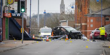 Swindon route closed for collision investigation after car ploughs into shopfront