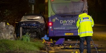 Pictures reveal scale of head-on collision in Box as woman, 40s, critically wounded