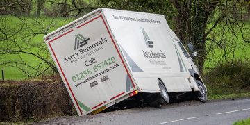 Wiltshire road partially blocked as lorry crashes into ditch – AGAIN