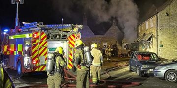 Cerney Wick pub severely damaged in blaze as 25 firefighters fight flames