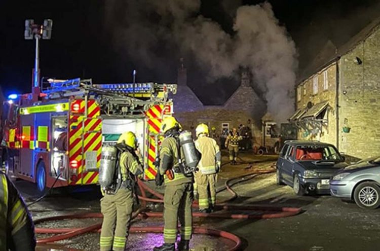 Cerney Wick pub severely damaged in blaze as 25 firefighters fight flames
