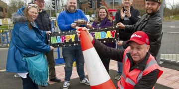 Swindon residents host THIRD birthday party for set of roadworks