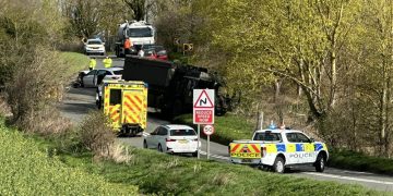 Road traffic collision involving army truck closes A345 near Netheravon