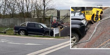 Police investigate after pick-up truck crashes near Chippenham