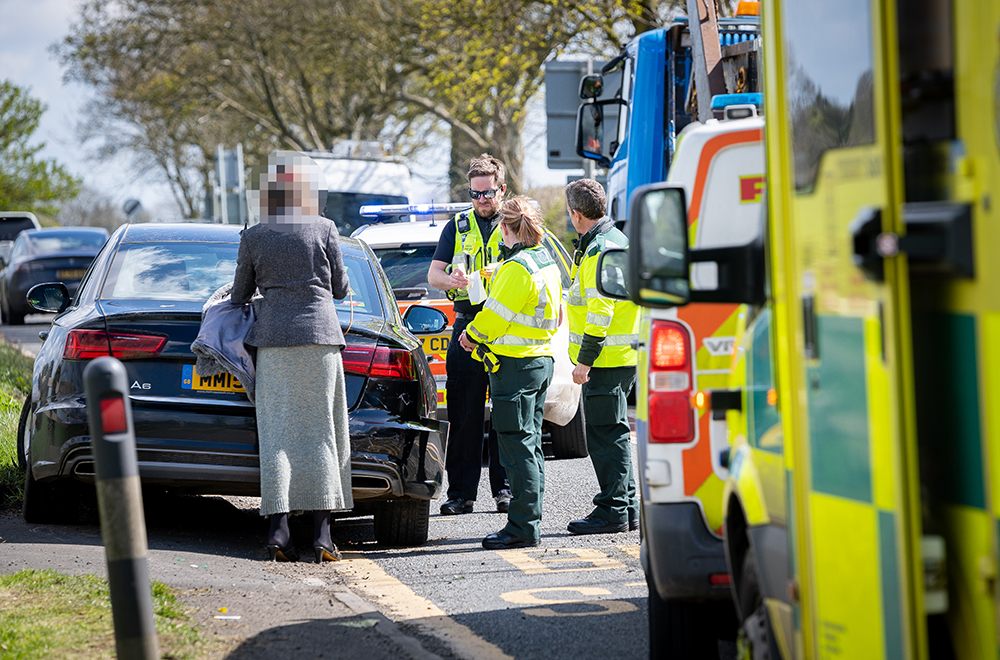 Casualty taken to hospital following crash on busy A417 near Fairford