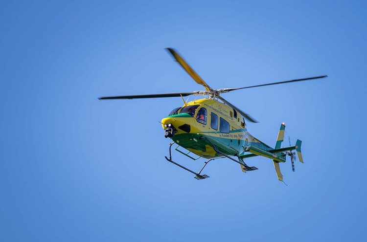 Serious crash involving motorcycle shuts A36 as air ambulance lands