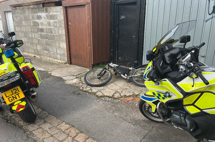 Illegally modified bicycle rider ‘captured’ after fleeing police bikes