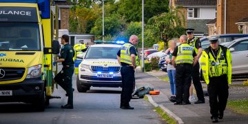 Young boy run over by car on quiet residential road in Westbury