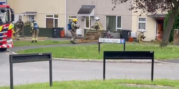 Fire crews rush to tackle raging house fire on Swindon estate