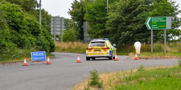 A361: Man and woman seriously injured in crash involving tractor
