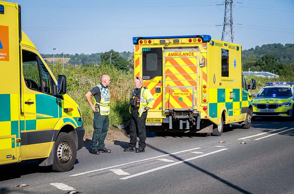 Crash involving car and van closes Chippenham route both ways
