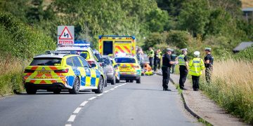 Air ambulance lands for serious crash in Melksham countryside