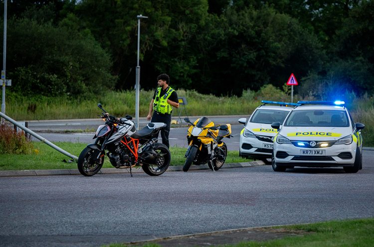 Motorcyclist crashes into roundabout ditch because ‘she didn’t see it’