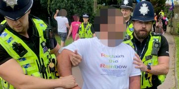 Man shouting “homosexuality is a sin” removed from Swindon Pride