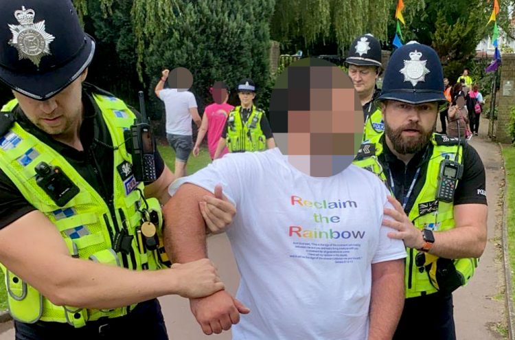 Man shouting “homosexuality is a sin” removed from Swindon Pride