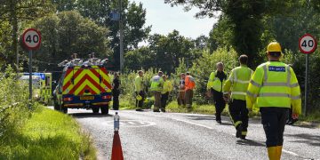 A36 closed after plane crash as numerous homes left without power