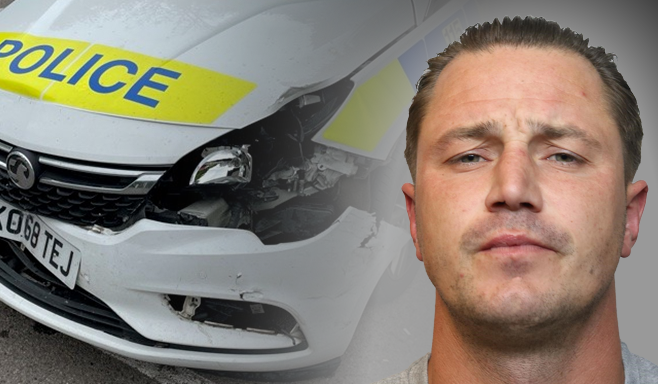 Traveller repeatedly rammed police car – leaving officer with injuries