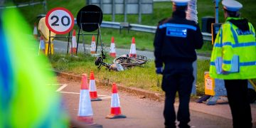 Man seriously injured as bicycle destroyed in crash with motorbike