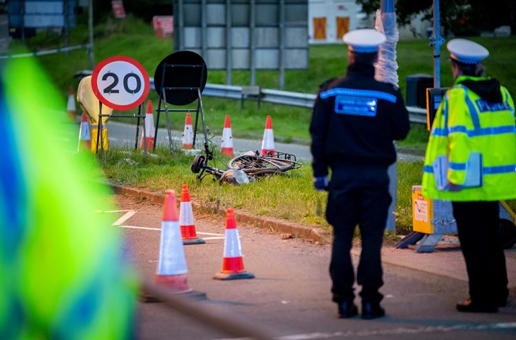 Man seriously injured as bicycle destroyed in crash with motorbike